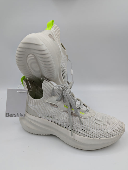 Berska Casual Sport Blanco / Toques Verde No 25.5