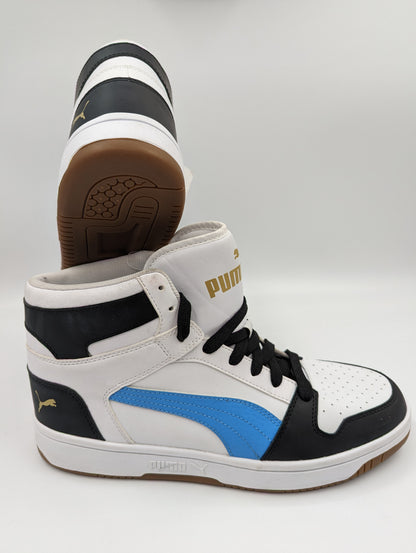 Puma Bota Casual Basketball Retro Blanco / Negro / Azul / Suela Liga No 27