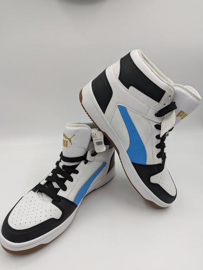 Puma Bota Casual Basketball Retro Blanco / Negro / Azul / Suela Liga No 27