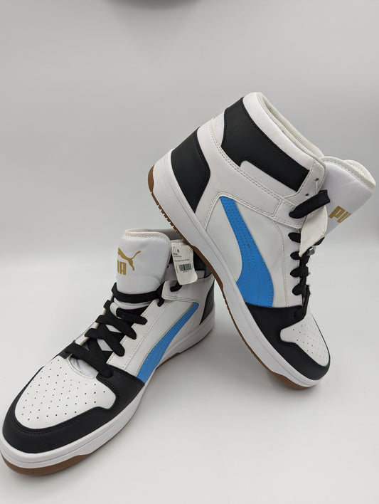 Puma Bota Casual Basketball Retro Blanco / Negro / Azul / Suela Liga No 27