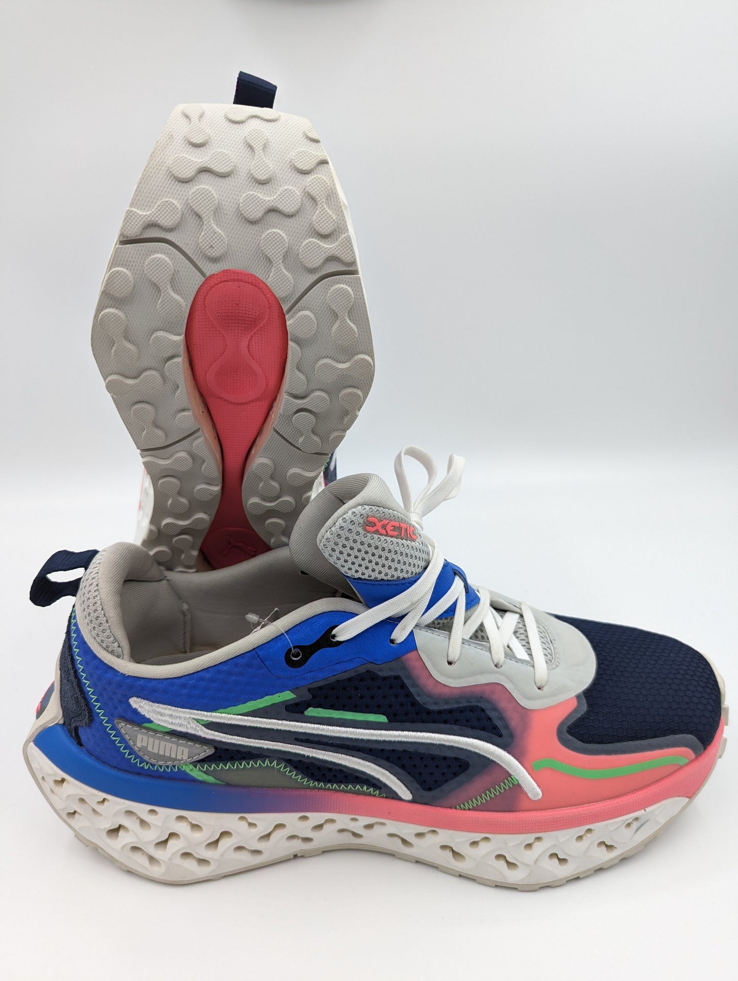 Puma Xetic Running Casual Azul / Verde / Rosa No 27