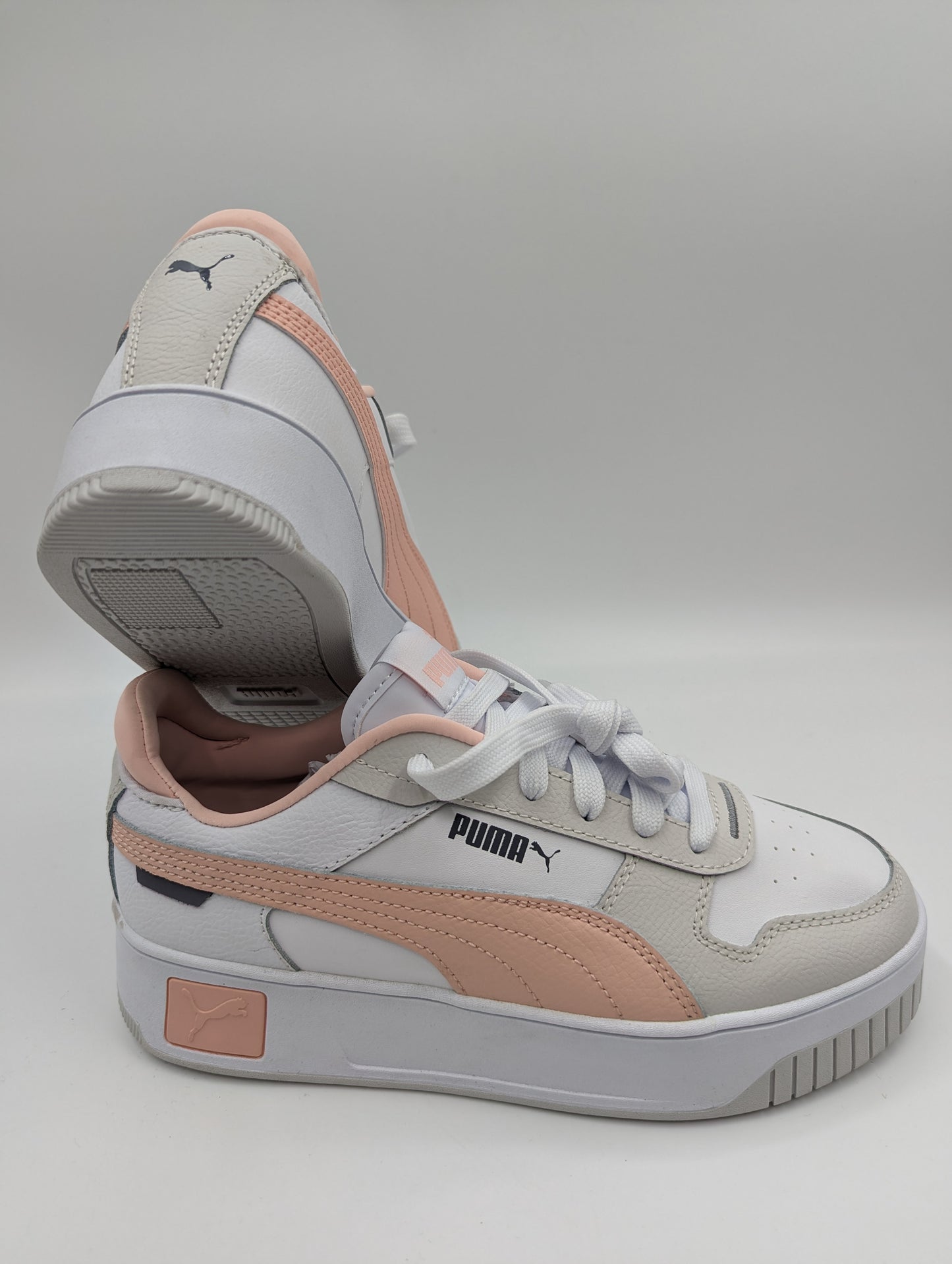 Puma Media Plataforma Casual Blanco / Rosa / Gris No 23