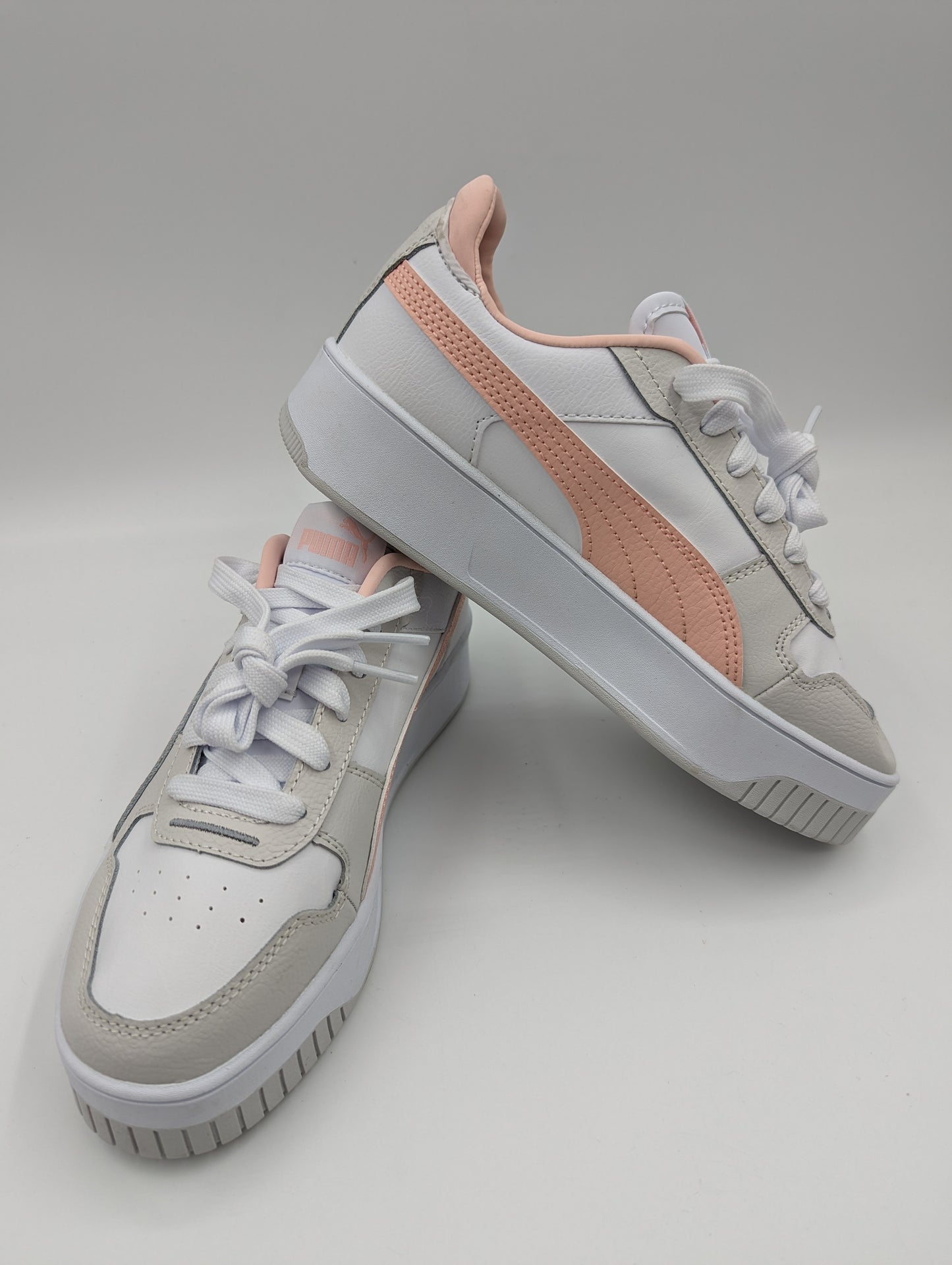 Puma Media Plataforma Casual Blanco / Rosa / Gris No 23