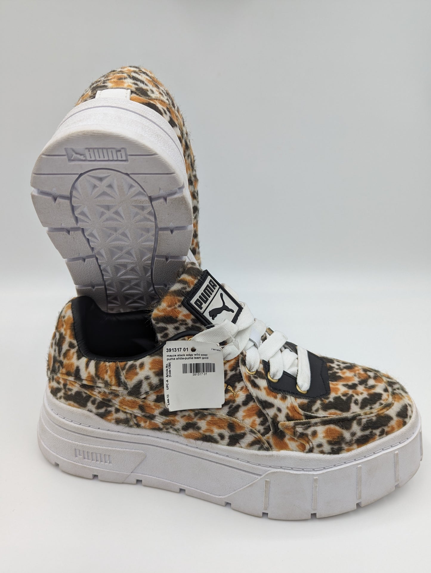 Puma Mayze Stack Edgy Wild Casual Plataforma Animal Print No 23.5