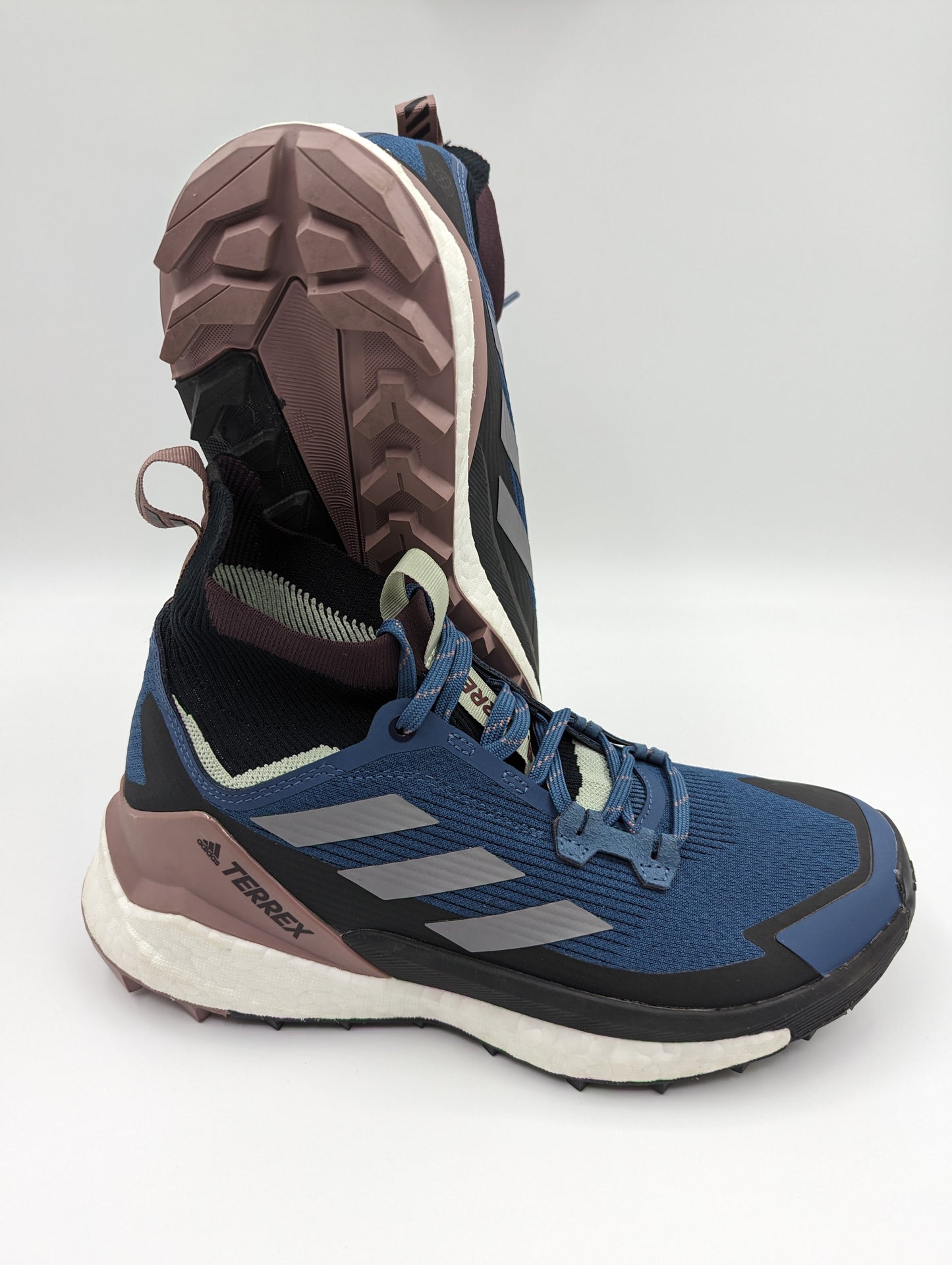 Adidas Terrex Bota Alta Running Trail Azul / Cafe No 24.5