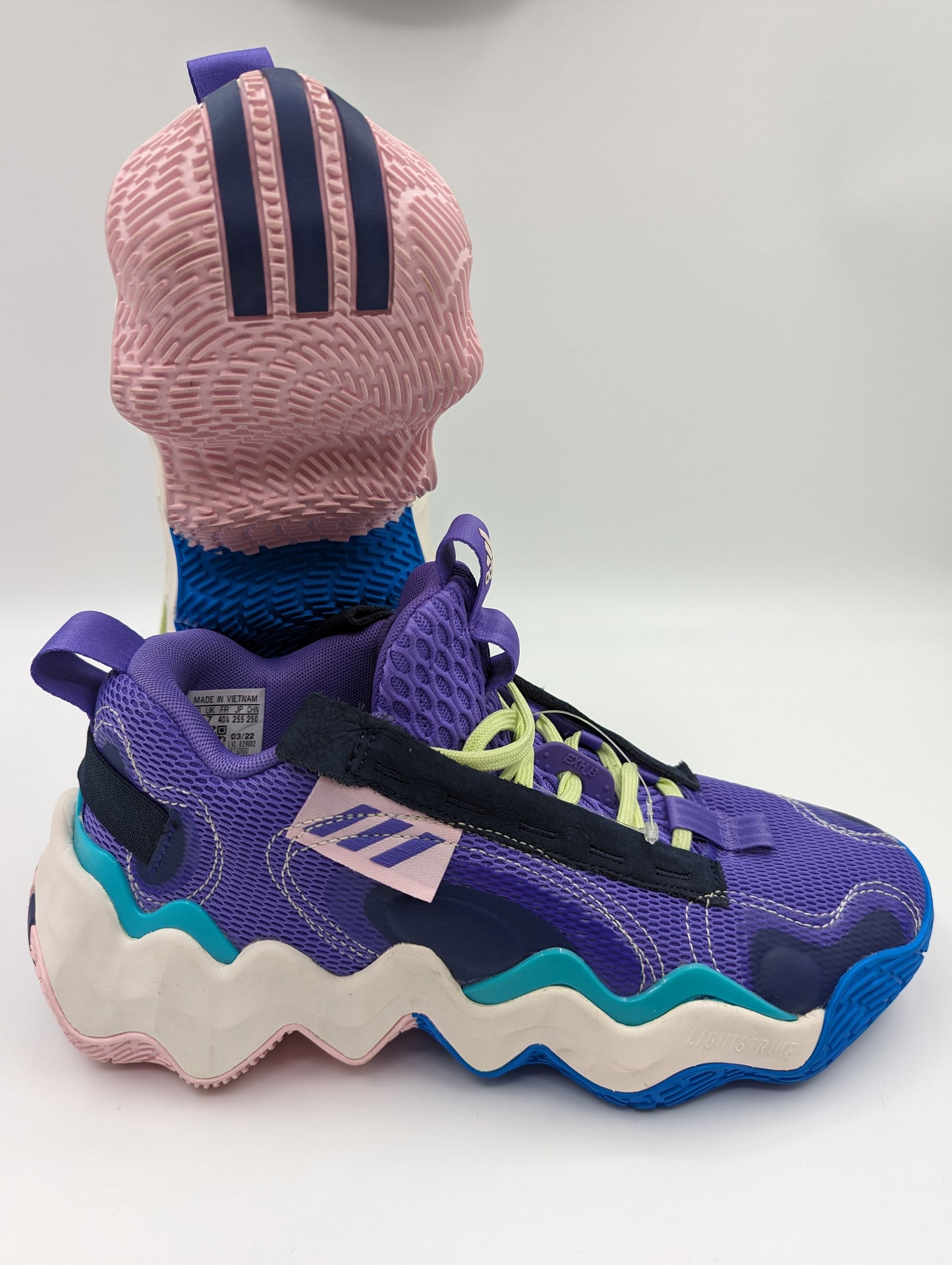 Adidas Exhibit Basketball High Azul / Morado No 25.5
