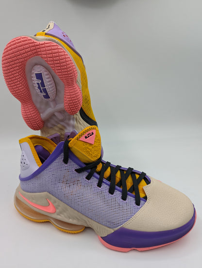 Lebron James 19 Basketball Pro Dual Color Amarillo / Purpura No 28.5