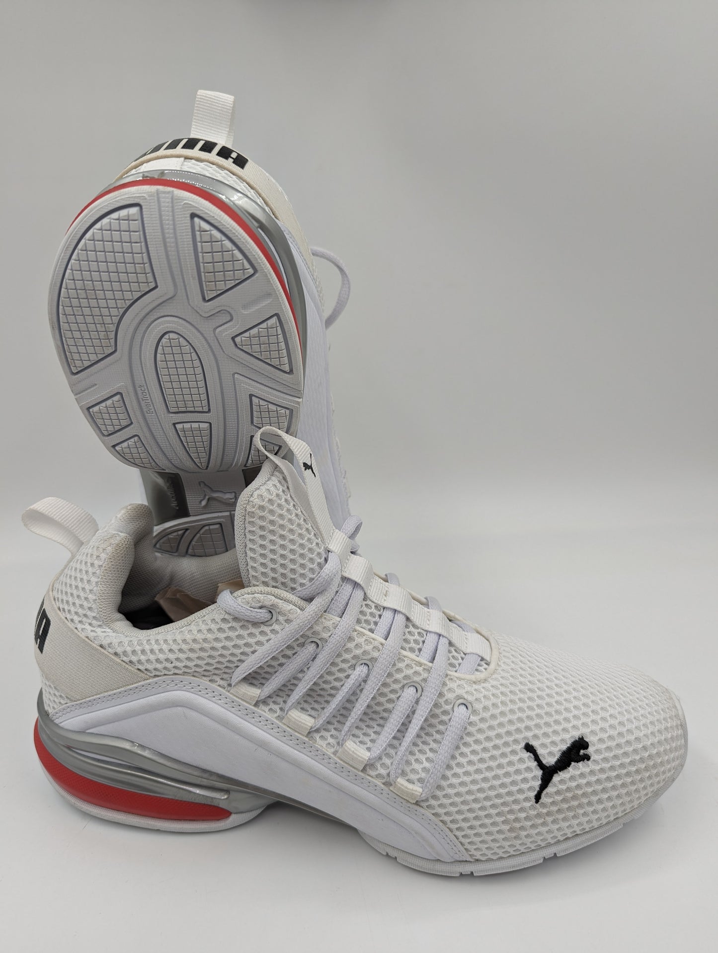 Puma Axelion Casual / Training Blanco / Rojo / Plata No 26.5