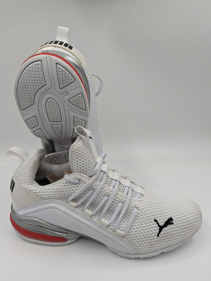 Puma Axelion Casual / Training Blanco / Rojo / Plata No 26.5