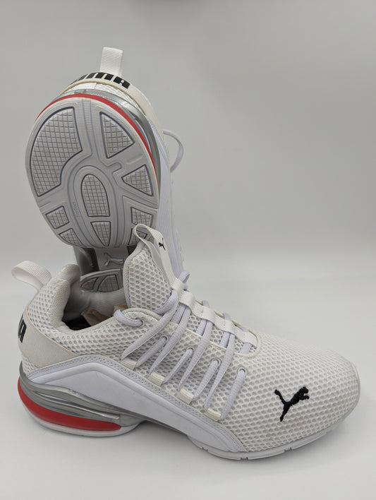 Puma Axelion Casual / Training Blanco / Rojo / Plata No 26.5