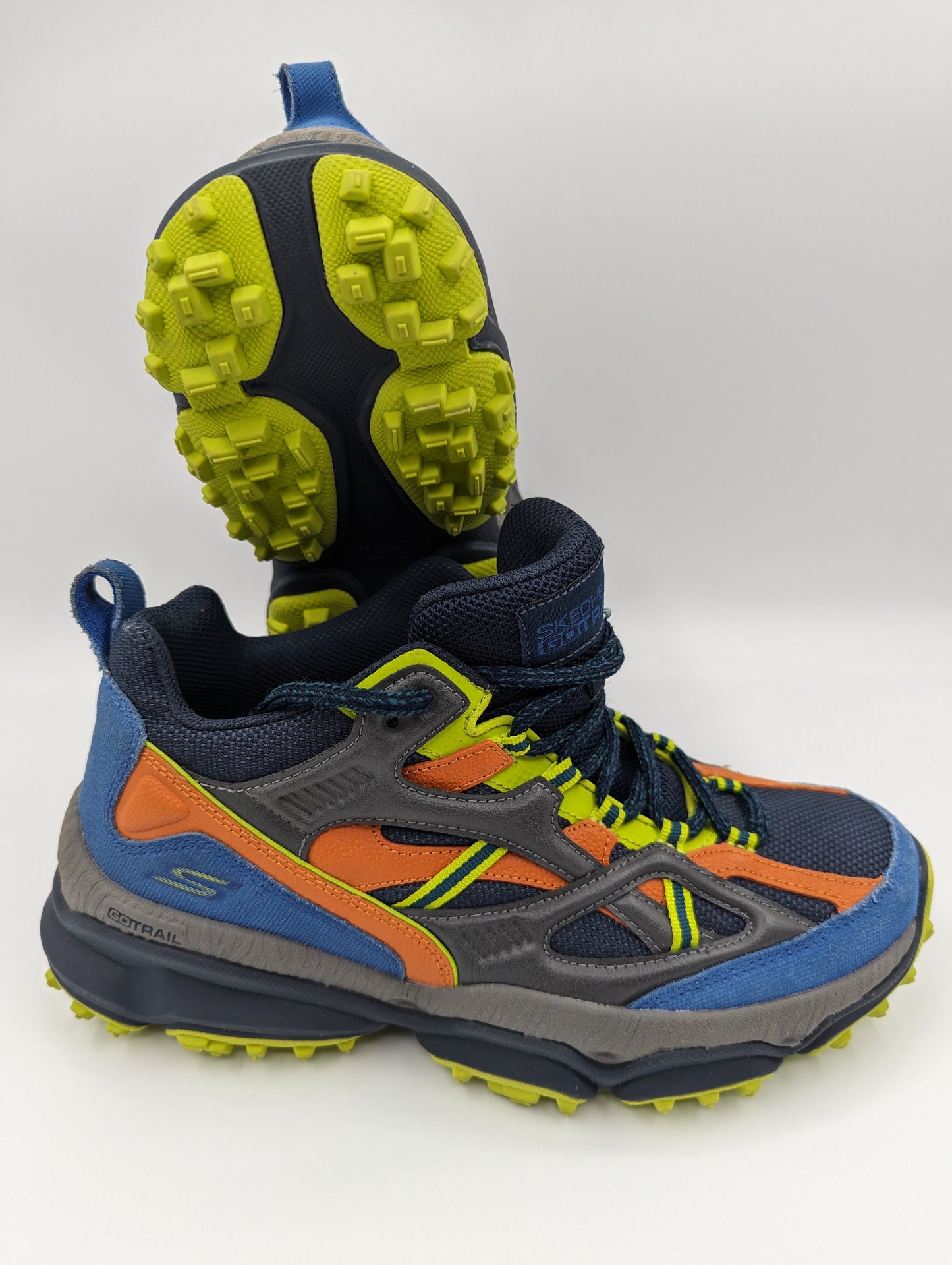 Skechers Trail Bota All Terrain Azul / Naranja / Verde No 25.5