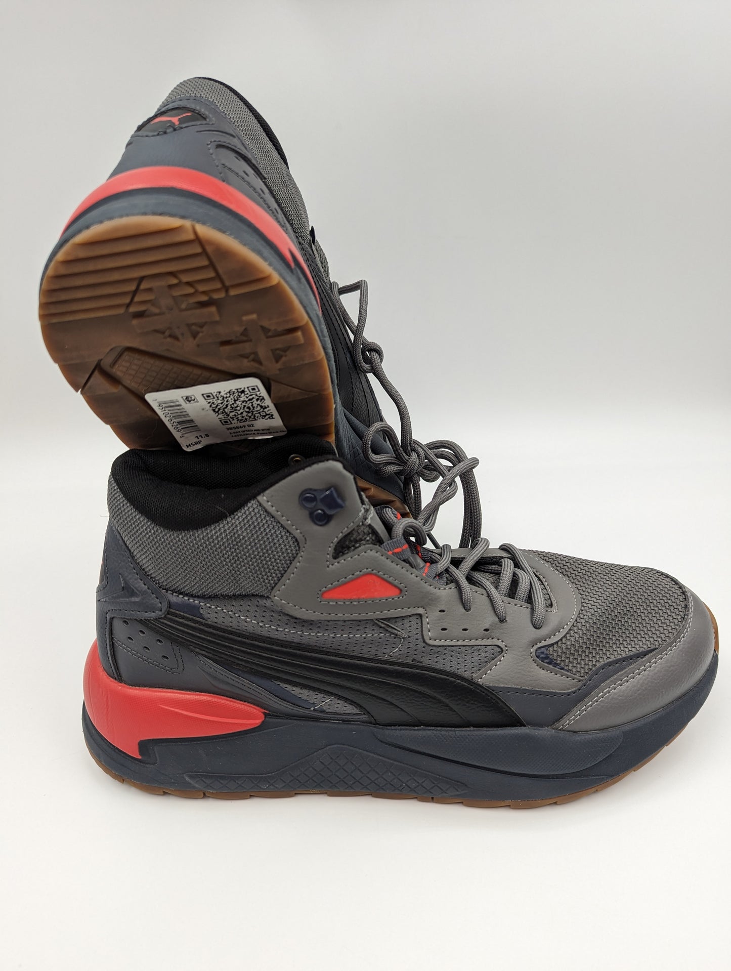 Puma Ray Speed Mid Bota Casual / Senderismo Gris / Rojo No 28