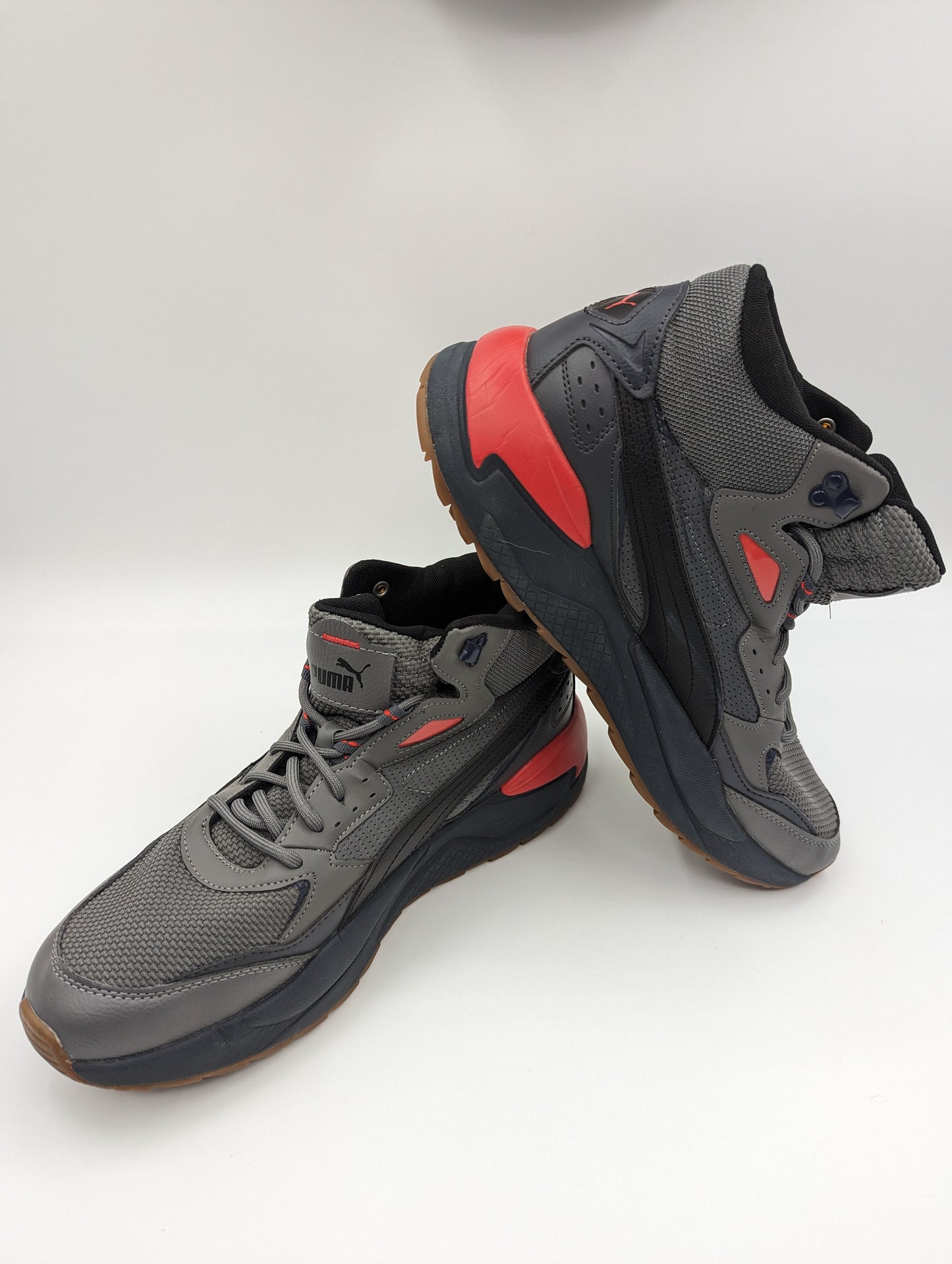 Puma Ray Speed Mid Bota Casual / Senderismo Gris / Rojo No 28