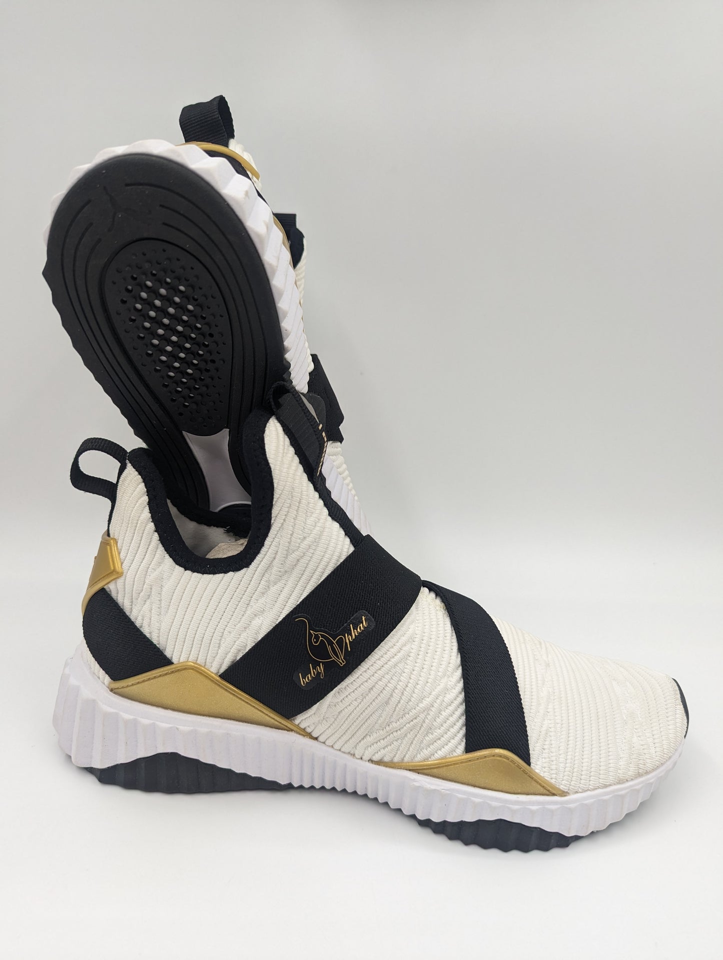 Puma Colab Baby Phat Casual / Training Blanco / Negro / Dorado No 24.5
