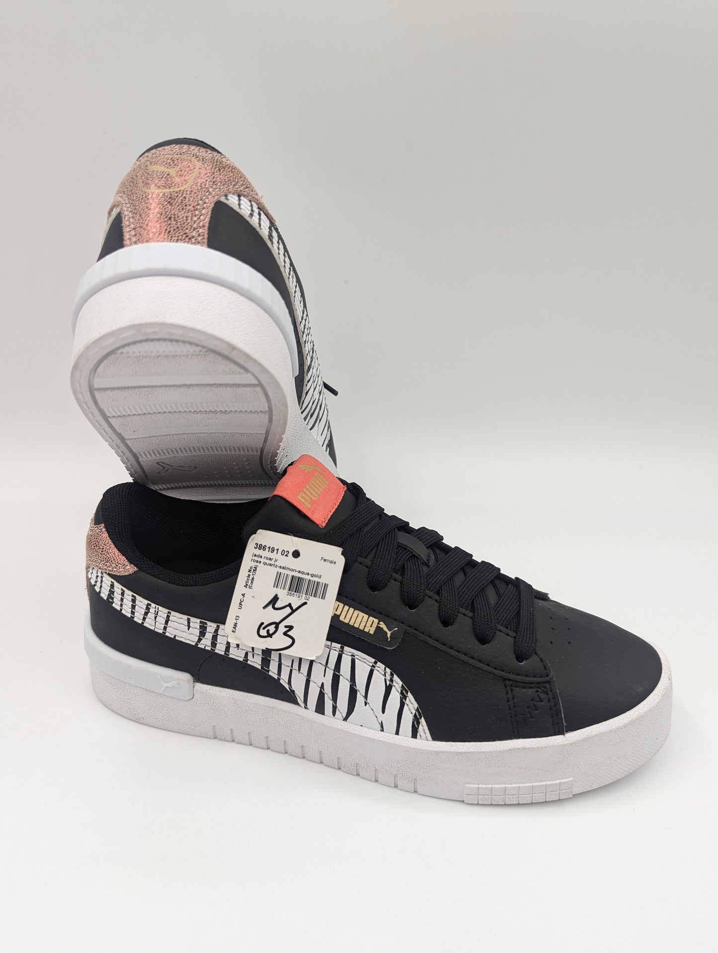 Puma Roar Casual Negro / Salmon / cebra No 22