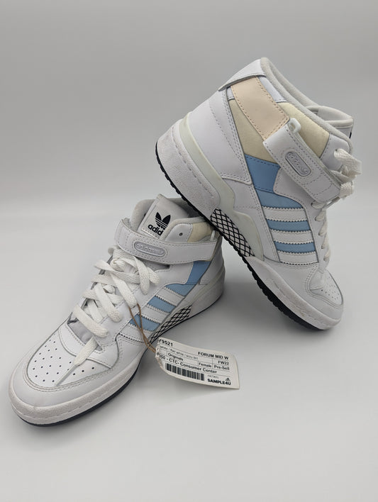 Adidas Forum Mid Bota Casual Piel Blanco / Beige / Azul No 24