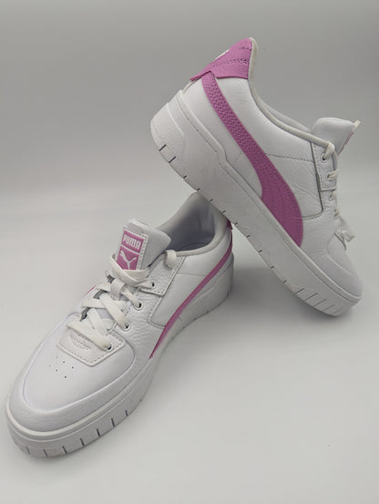 Puma Mayze Plataforma Blanco Piel / Lila No 25