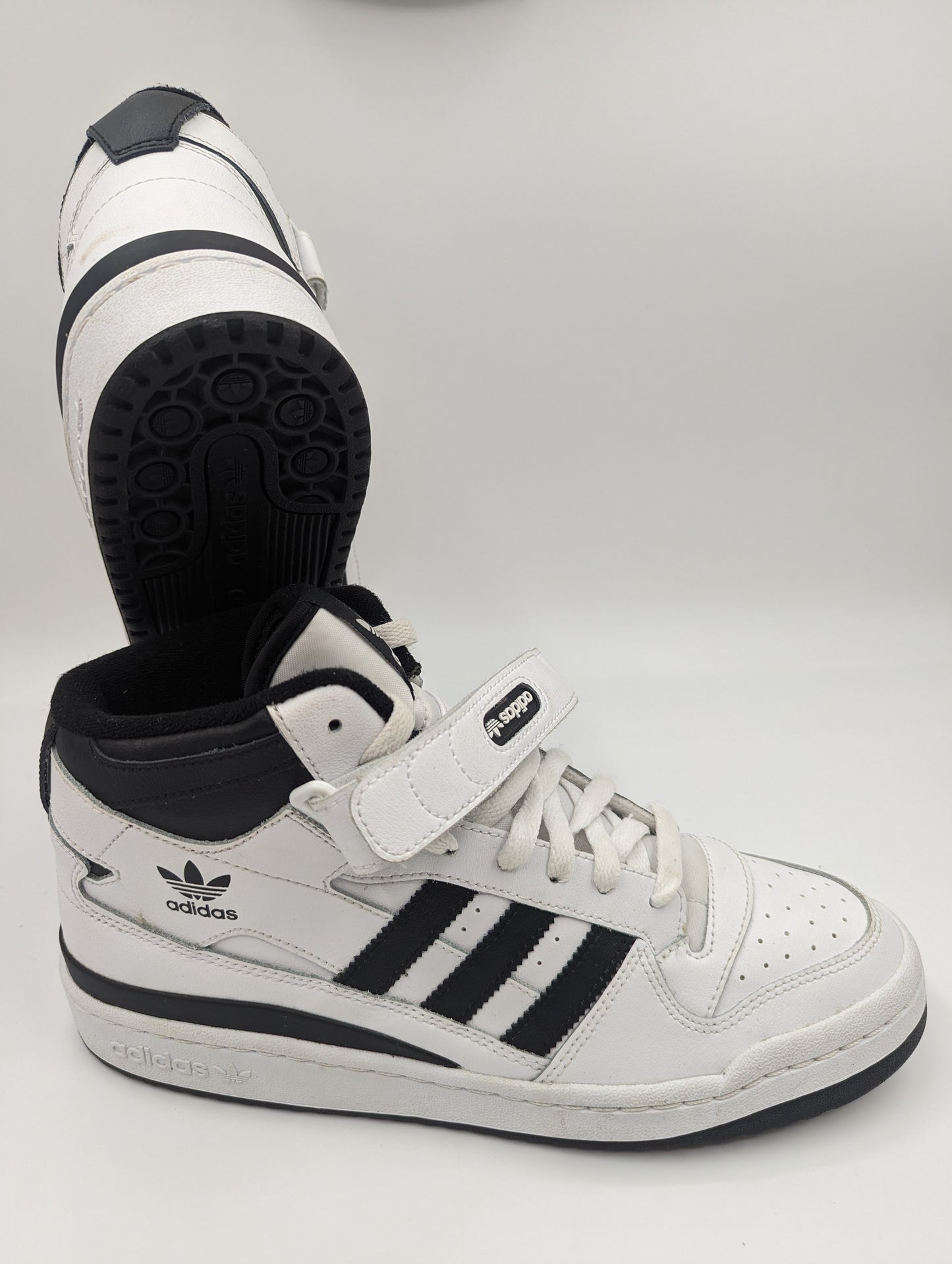Adidas Forum Casual Bota Leather Blanco / Negro No 27