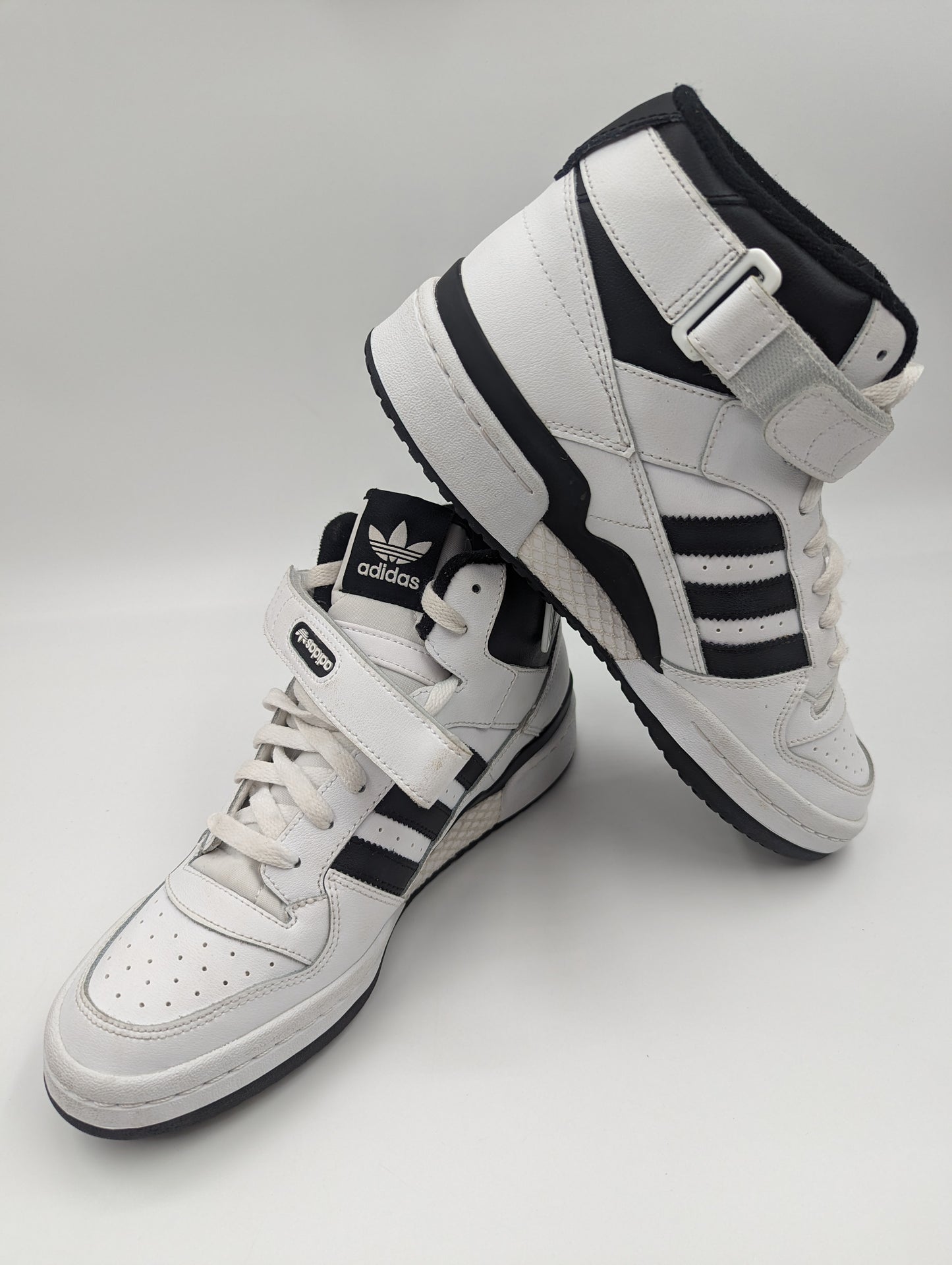 Adidas Forum Casual Bota Leather Blanco / Negro No 27