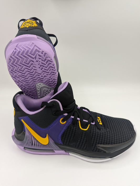 Nike Lebron James Witness VII Basketball Negro / Morado / Amarillo No 27.5