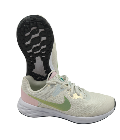 Nike Revolution 6 Running / Training Blanco / Rosa / Verde Holografico No 22.5