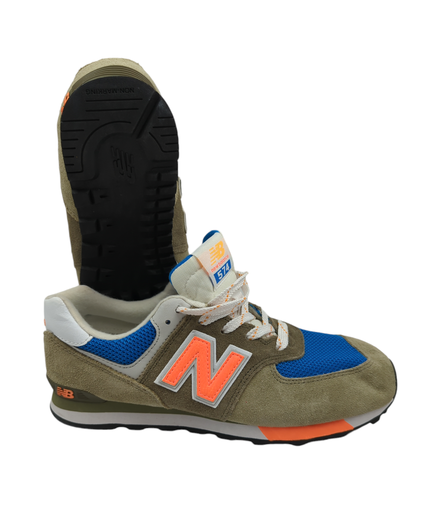 New Balance 574 Casual / Training Gris / Naranja / Azul No 24