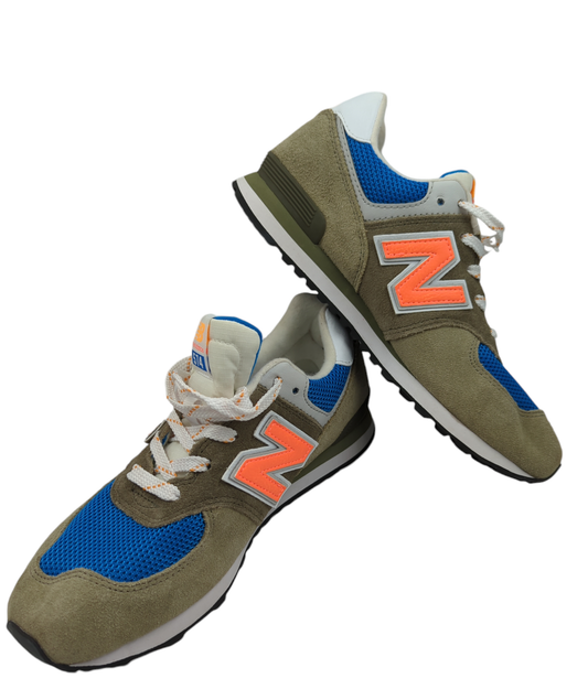 New Balance 574 Casual / Training Gris / Naranja / Azul No 24