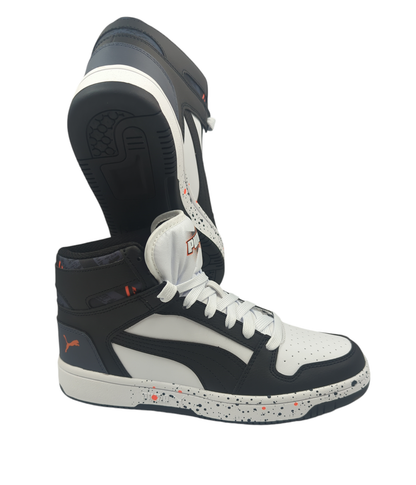 Puma Bota Casual Basketball Retro Negro / Blanco / Naranja No 24
