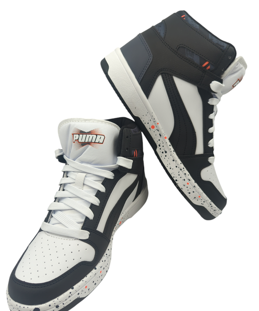 Puma Bota Casual Basketball Retro Negro / Blanco / Naranja No 24