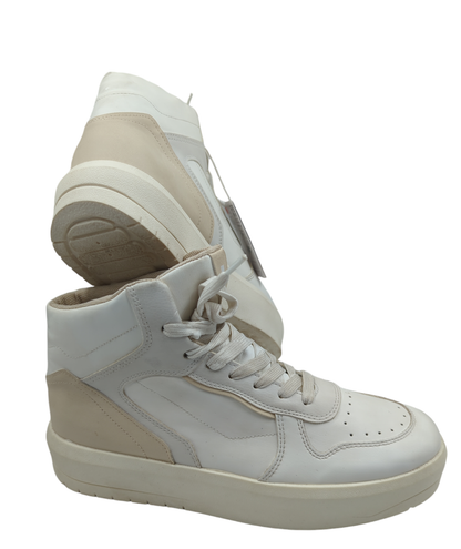 Bershka Casual Bota Alta Beige / Blanco No 25.5