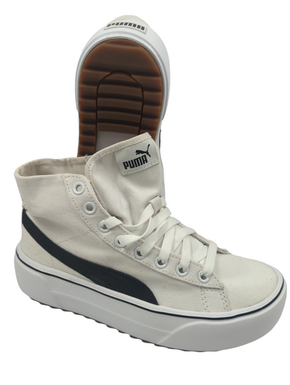 Puma Kaia Mid Bota Lona Plataforma Casual Blanco / Negro No 22.5