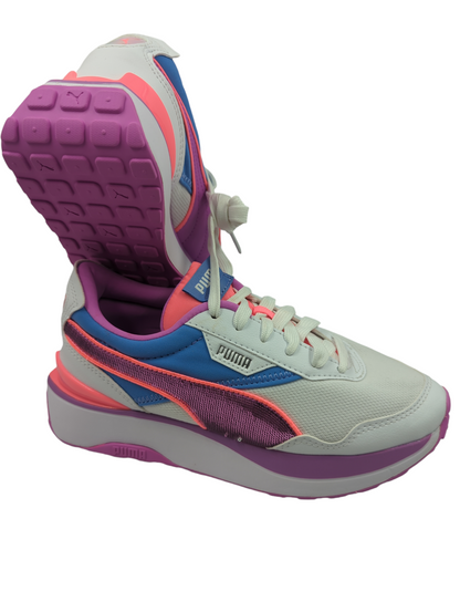 Puma Cruise Rider Casual / Sport Blanco / Morado / Naranja No 23