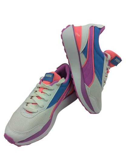Puma Cruise Rider Casual / Sport Blanco / Morado / Naranja No 23
