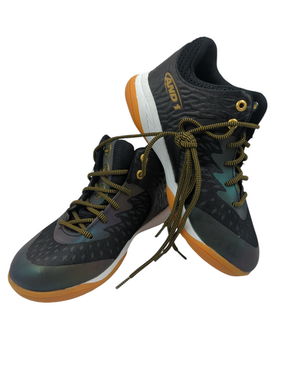 And 1 Basketball Bota Negro / Iridiscente / Suela Liga No 22
