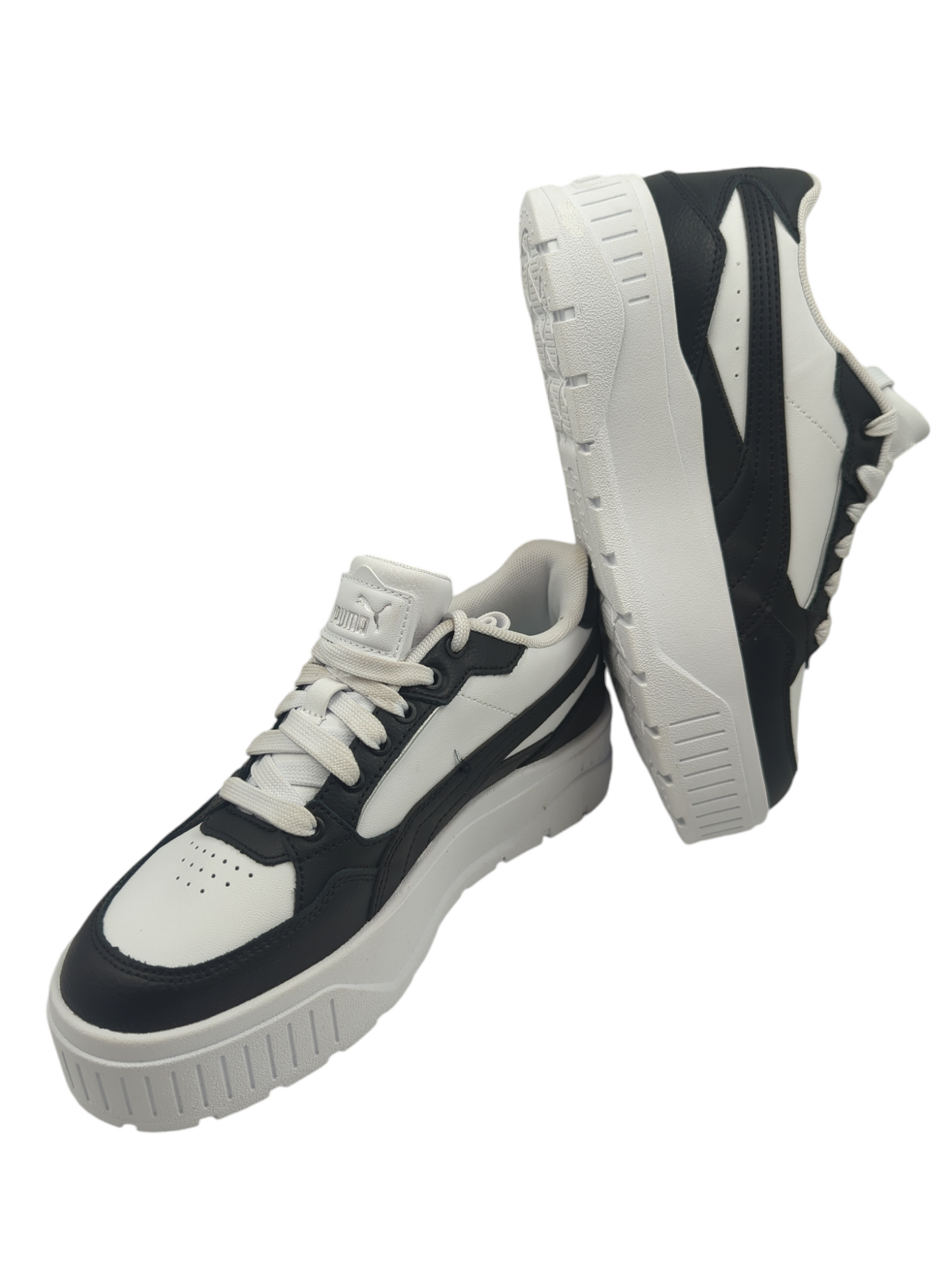 Puma Mayze Plataforma Casual Blanco / Negro Piel No 23.5