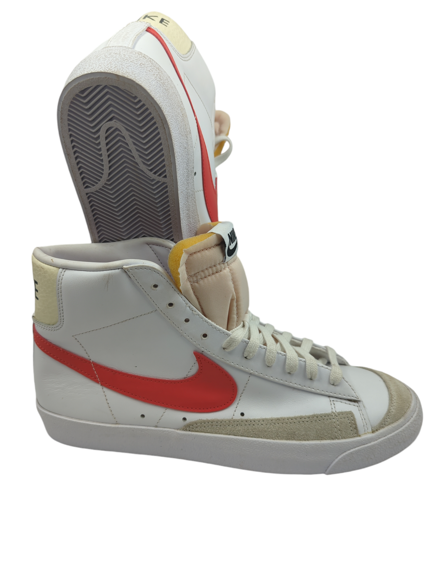 Nike Blazer Bota Casual Blanco / Naranja No 28.5