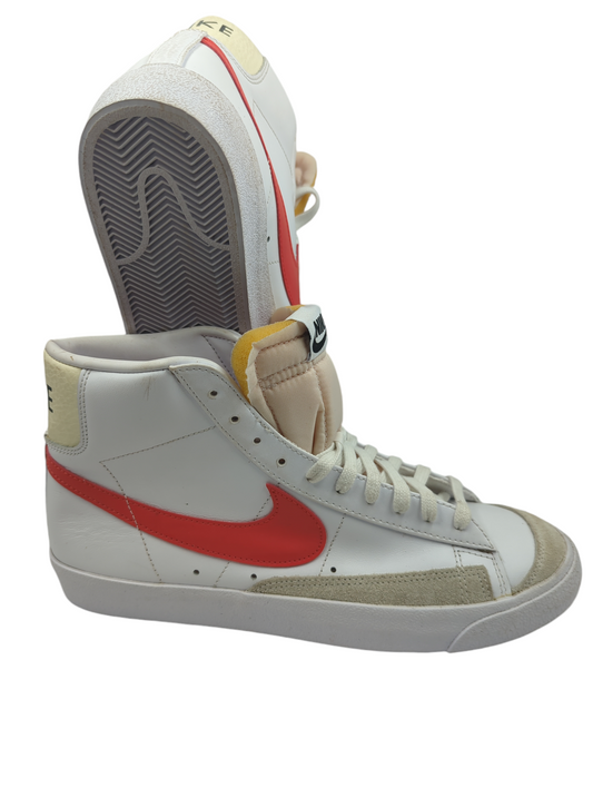 Nike Blazer Bota Casual Blanco / Naranja No 28.5