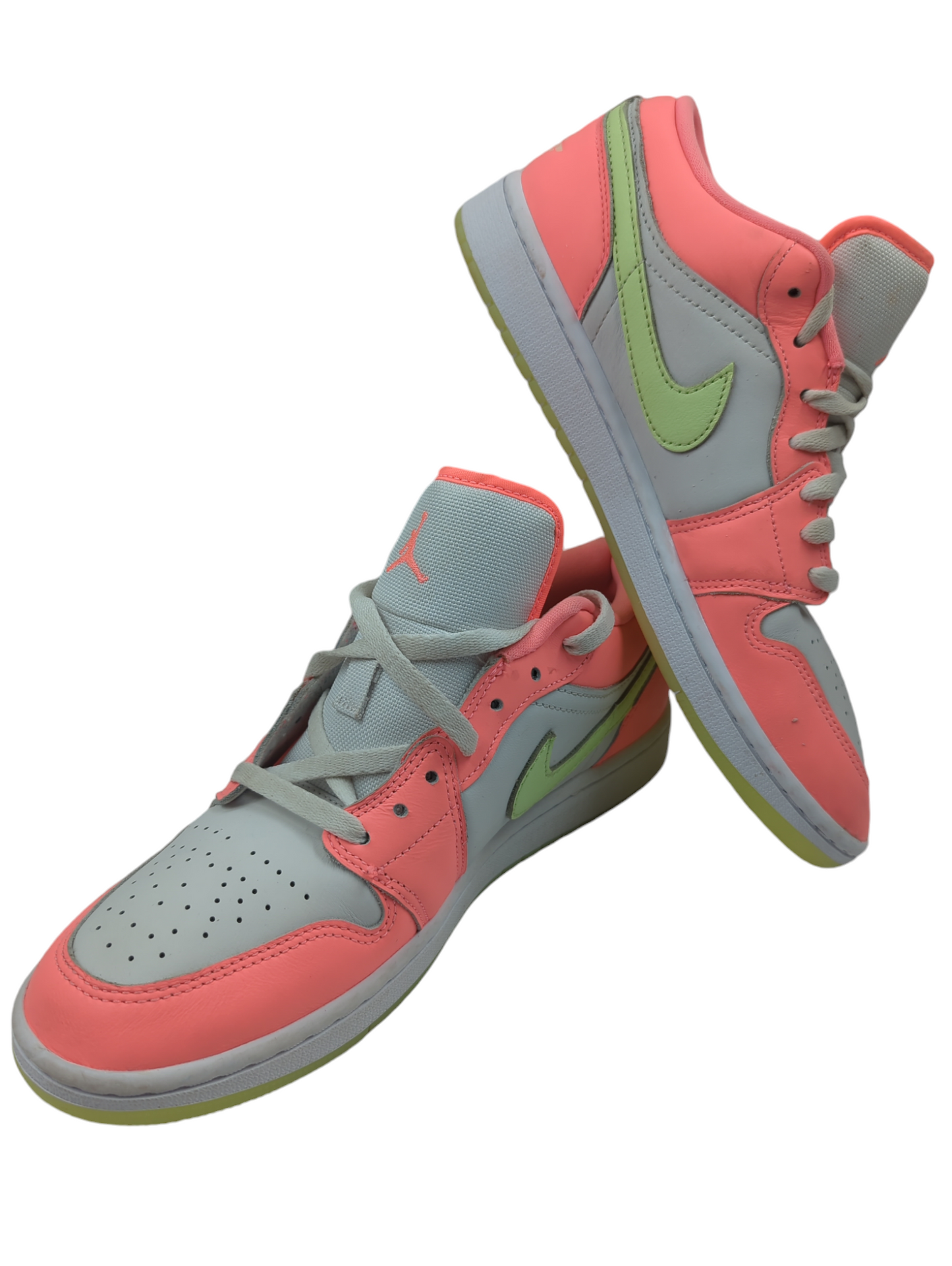 Nike Air Jordan Low 1 SE Casual Blanco / Rosa Intenso / Verde No 27