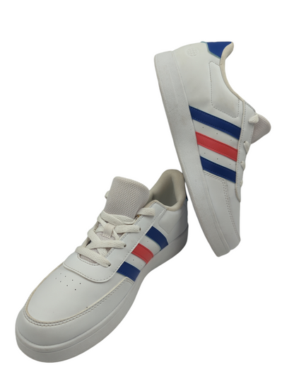 Adidas Breaknet Casual Blanco / Lineas Rojo Azul No 26