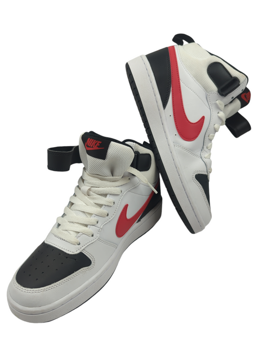 Nike Court Mid Bota Casual Blanco / Negro / Rojo No 24.5