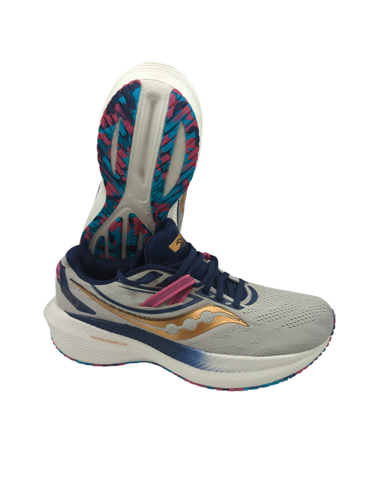Saucony Triumph 20 Running Pro Gris / Azul / Dorado No 26