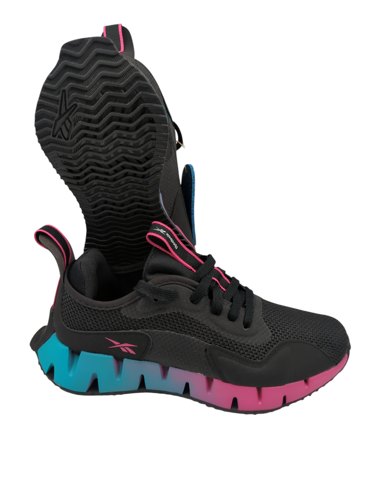 Reebok Zig Running / Training Negro / Rosa / Azul Neon No 24.5