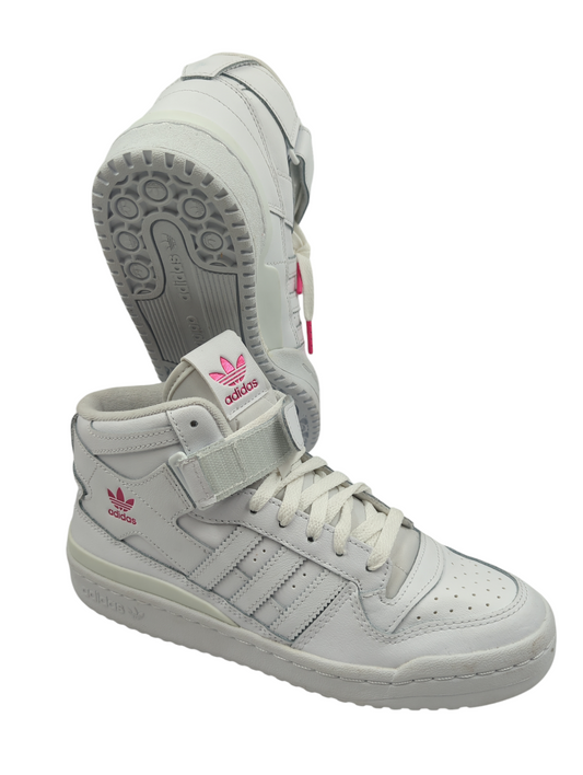 Adidas Forum Mid Bota Casual Piel Blanco / Tonos Rosa No 24.5