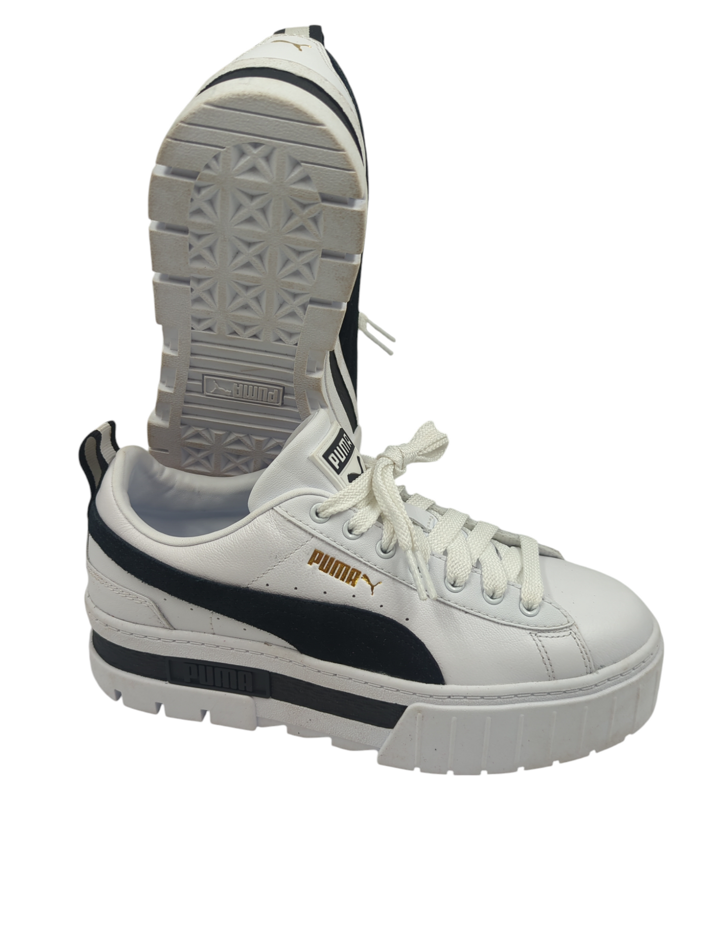 Puma Mayze Plataforma Blanco / Negro No 23.5