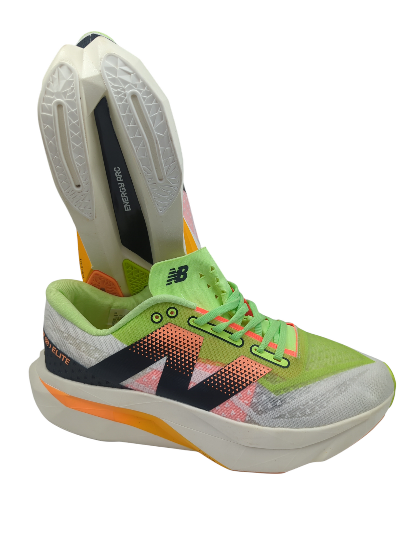 New Balance Running Pro V4 Elite Verde / Blanco / Naranja No 27