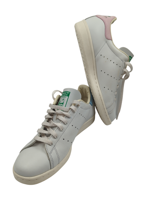 Adidas Stan Smith Casual Piel Blanco / Tonos Rosa y Azul No 27.5
