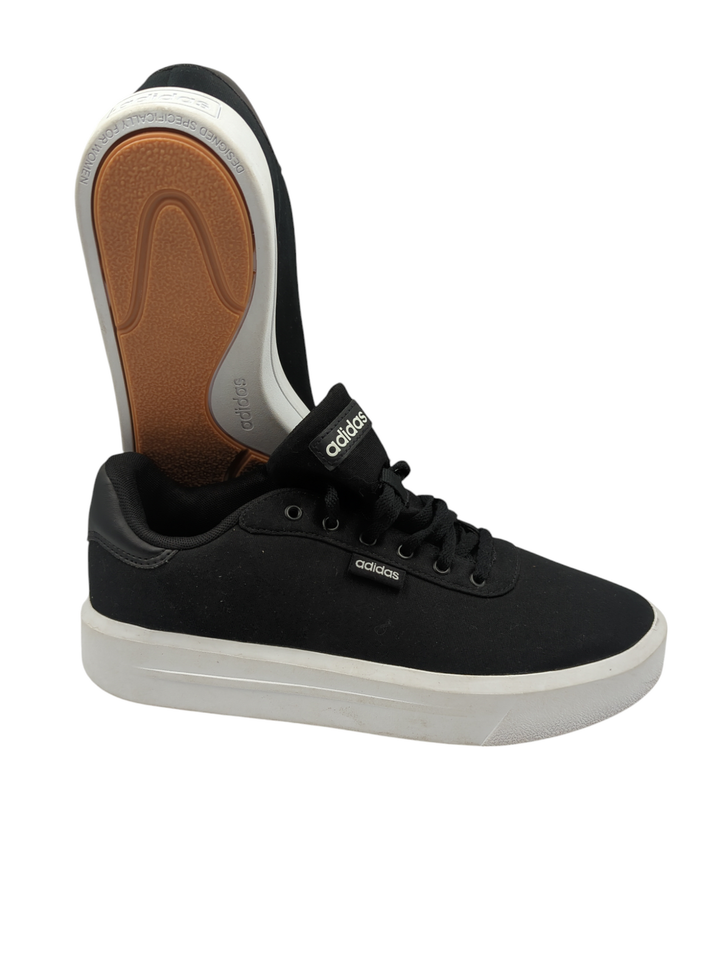 Adidas Court Plataforma Casual Negro / Blanco No 25