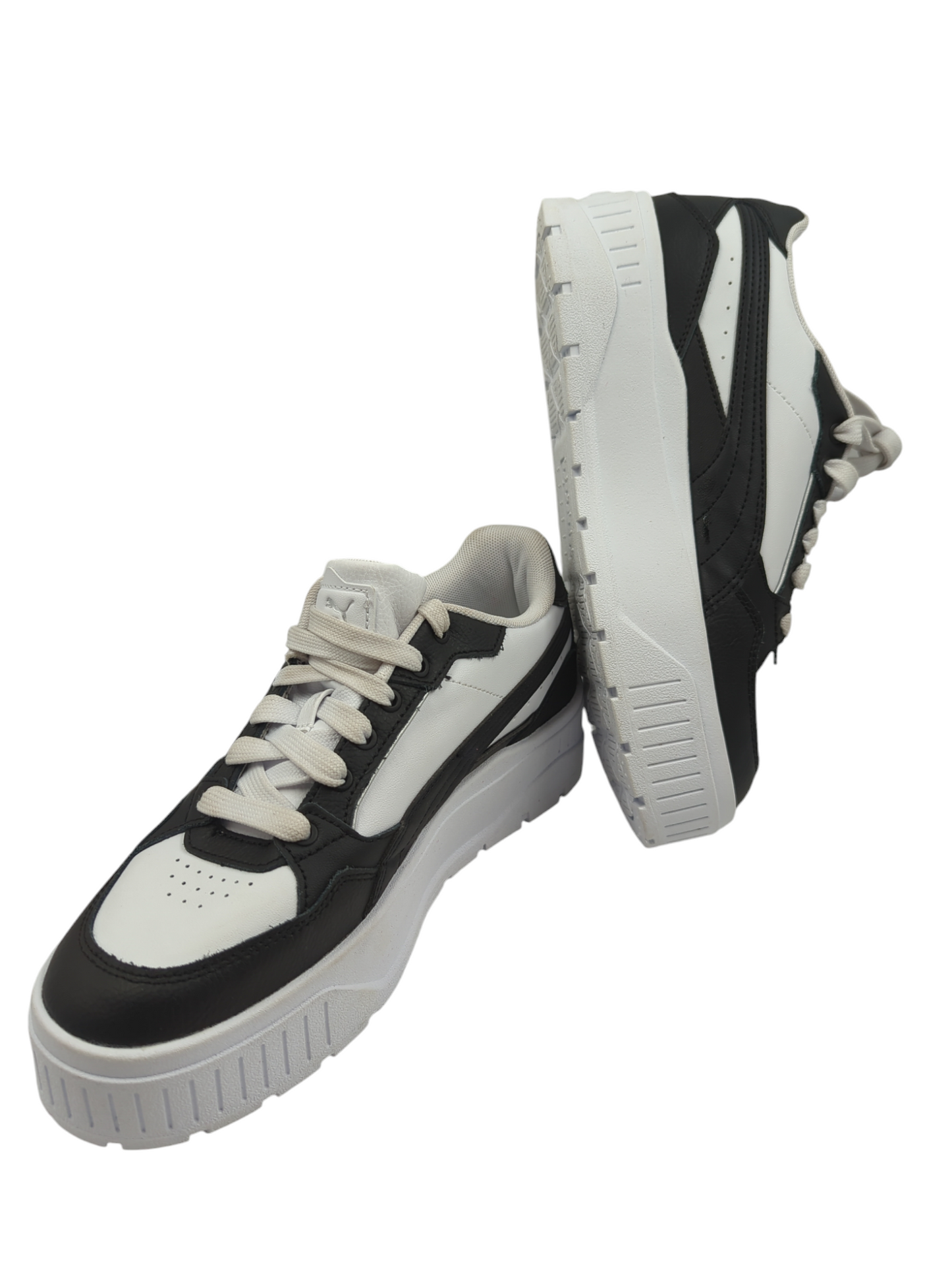 Puma Mayze Plataforma Casual Piel Blanco / Negro No 24.5