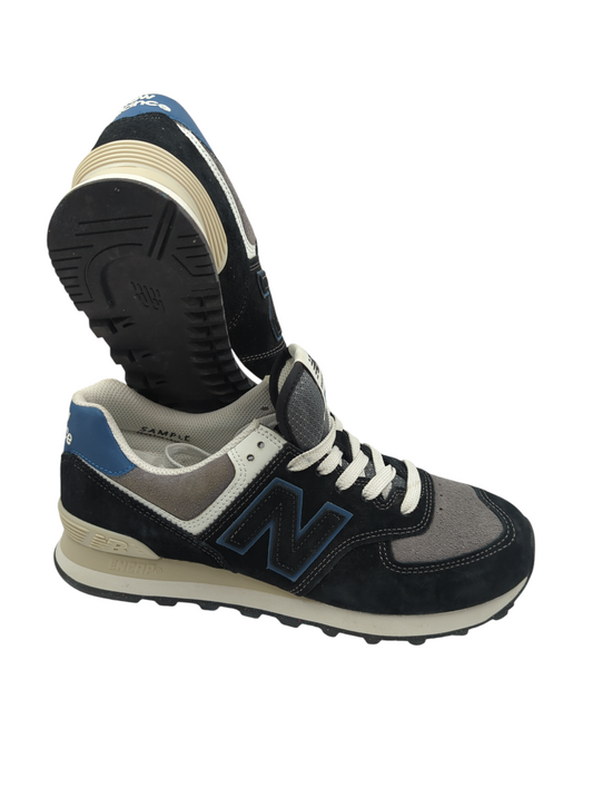 New Balance 574 Casual / Sport Negro / Azul / Gris No 25