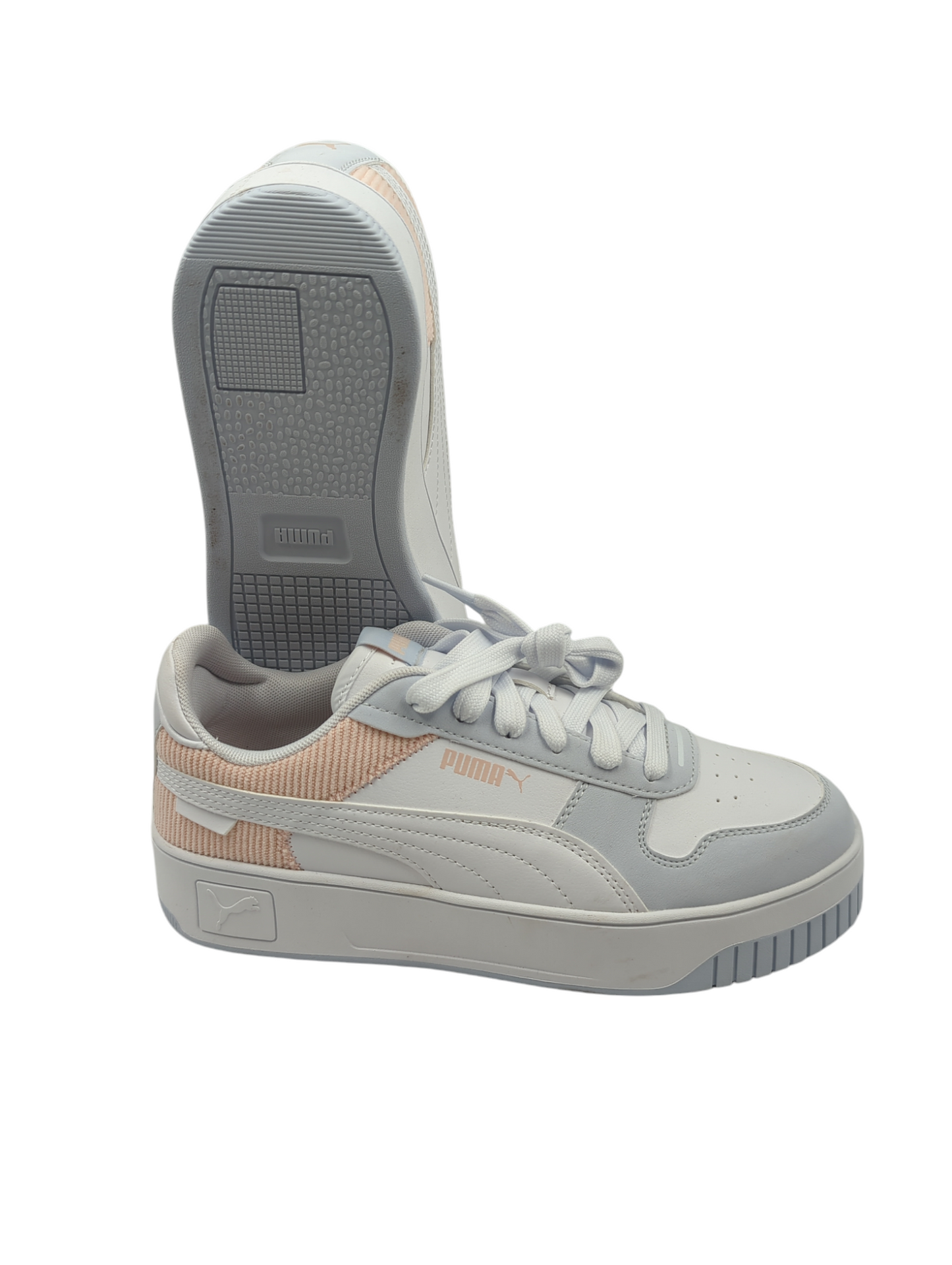 Puma CA Media Plataforma Casual Rosa Pana / Blanco / Azul Pastel No 24.5